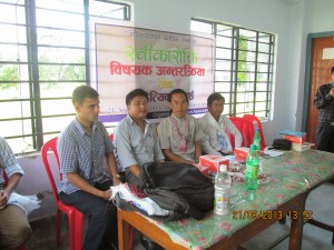 Dr. Yogesh Pantha, Poet Basu Pulami, Denzome Sampahang and Susan Mazi(from left)